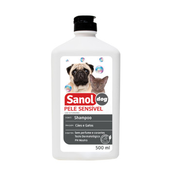 Shampoo Sanol Dog Peles Sensíveis Cães e Gatos - 500ml